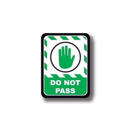 Ergomat 24in x 18in RECTANGLE SIGNS - Do Not Pass DSV-SIGN 432 #0397 -UEN